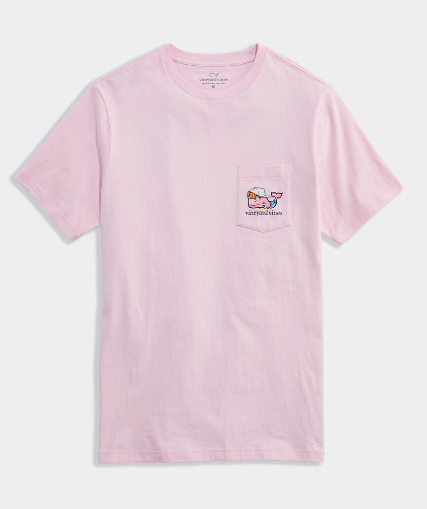 Camiseta Vineyard Vines de manga corta con bolsillo estampado de ballena para las vacaciones de primavera