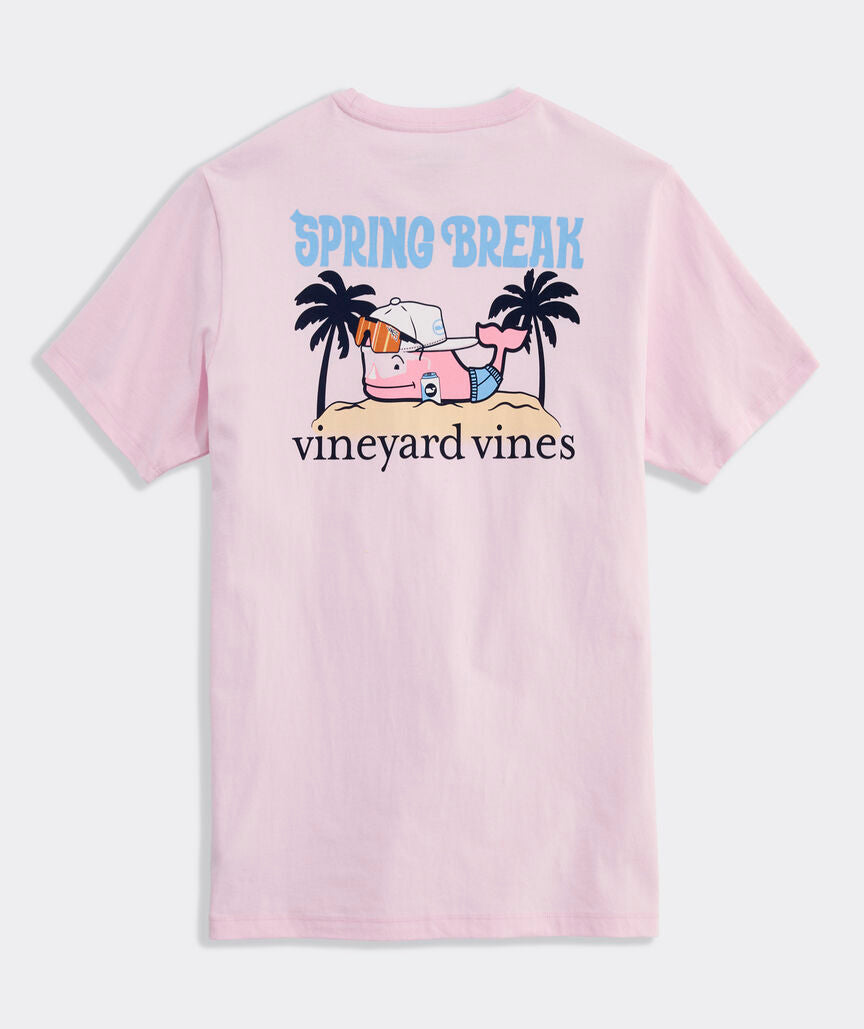 Camiseta Vineyard Vines de manga corta con bolsillo estampado de ballena para las vacaciones de primavera