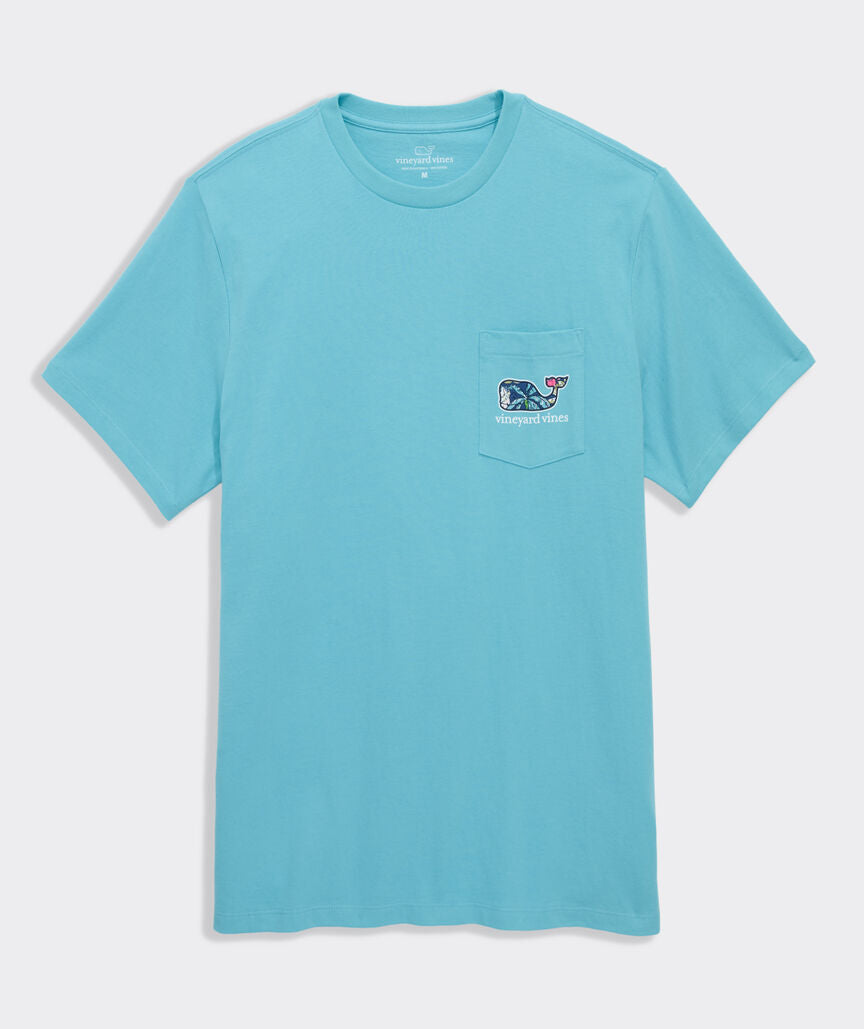 Camiseta de manga corta con bolsillo estampado de ballena de Florita Palms Vineyard Vines